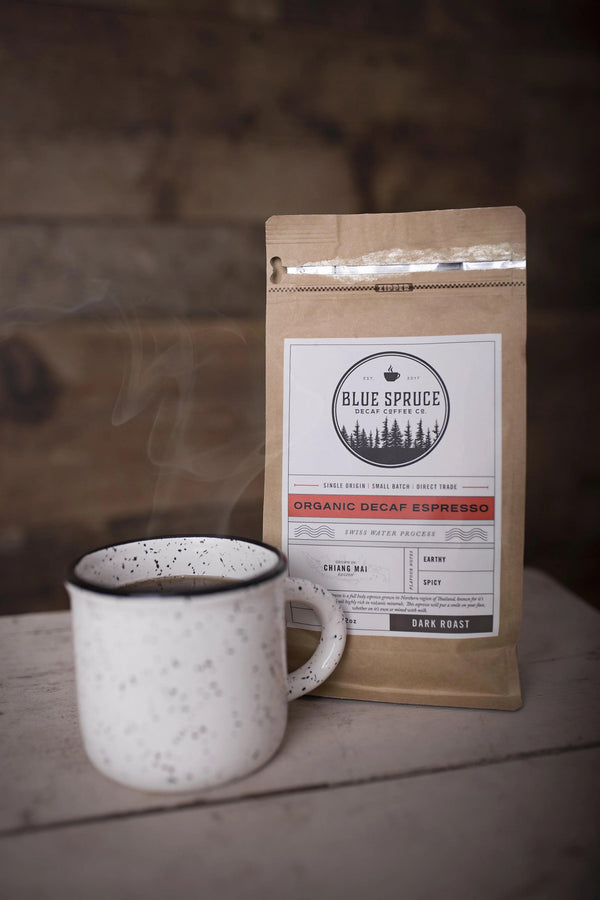 Organic Swiss Water Decaf Espresso - Dark Roast 12oz - Gifts for You 'n Me