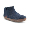 Classic Boot - Navy Blue with Leather
