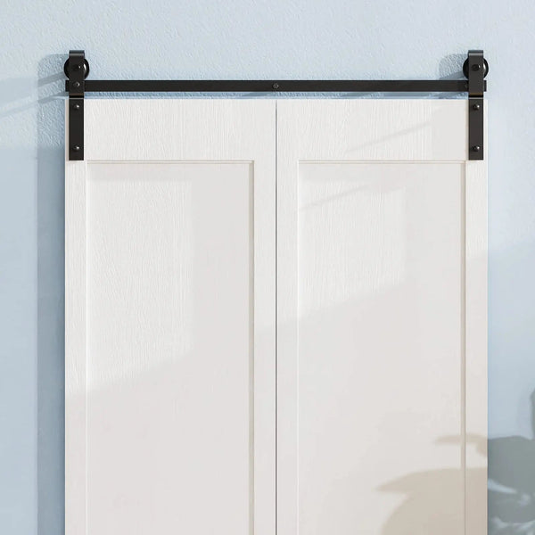 Bi-Folding Sliding Barn Door Hardware Track Kit (No Door)
