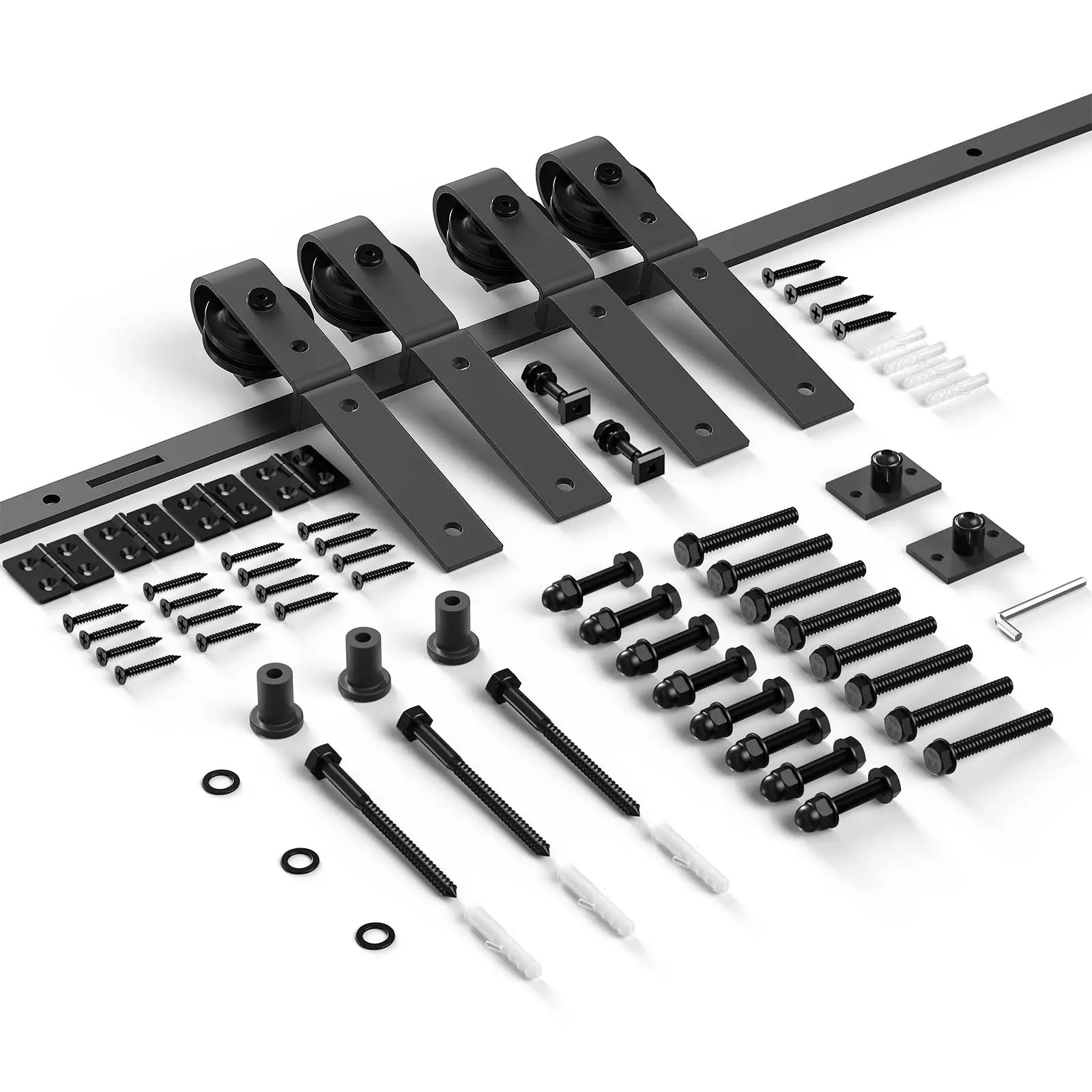 Bi-Folding Sliding Barn Door Hardware Track Kit (No Door)