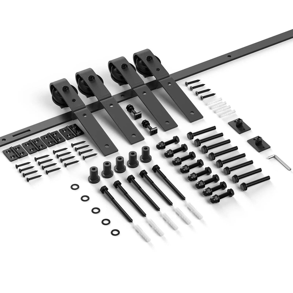 Bi-Folding Sliding Barn Door Hardware Track Kit (No Door)
