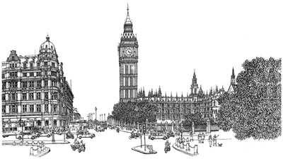 Big Ben with Artist Hand Remarque and Chinese Chop Mark (UNFRAMED) by Alexander Chen - Artman