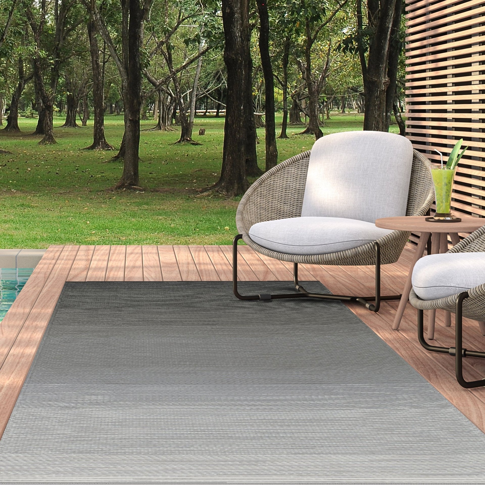 Big Sur - Ash Outdoor Rug for Patio