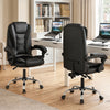 Big High Back Executive Chair with Linkage Armrests and Leather Padded Seat for Office-Black