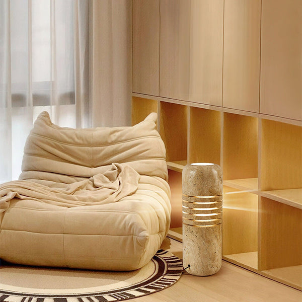 Big Stone Bucket Floor Lamp 6.9