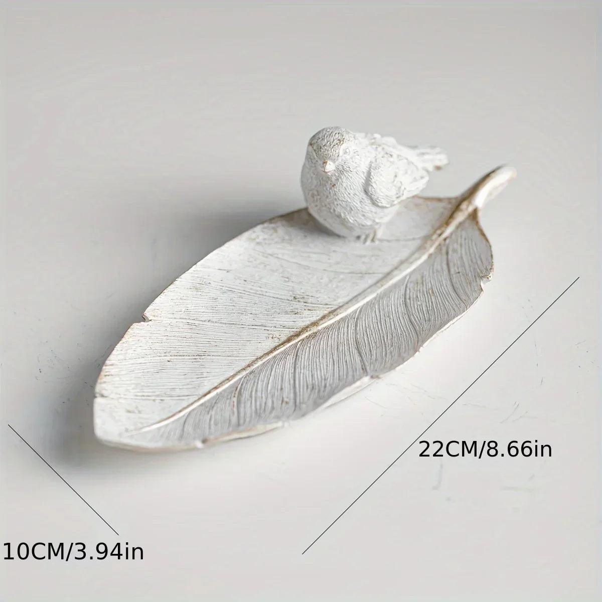 Bird Feather Storage Box Home Decoration, non- contact