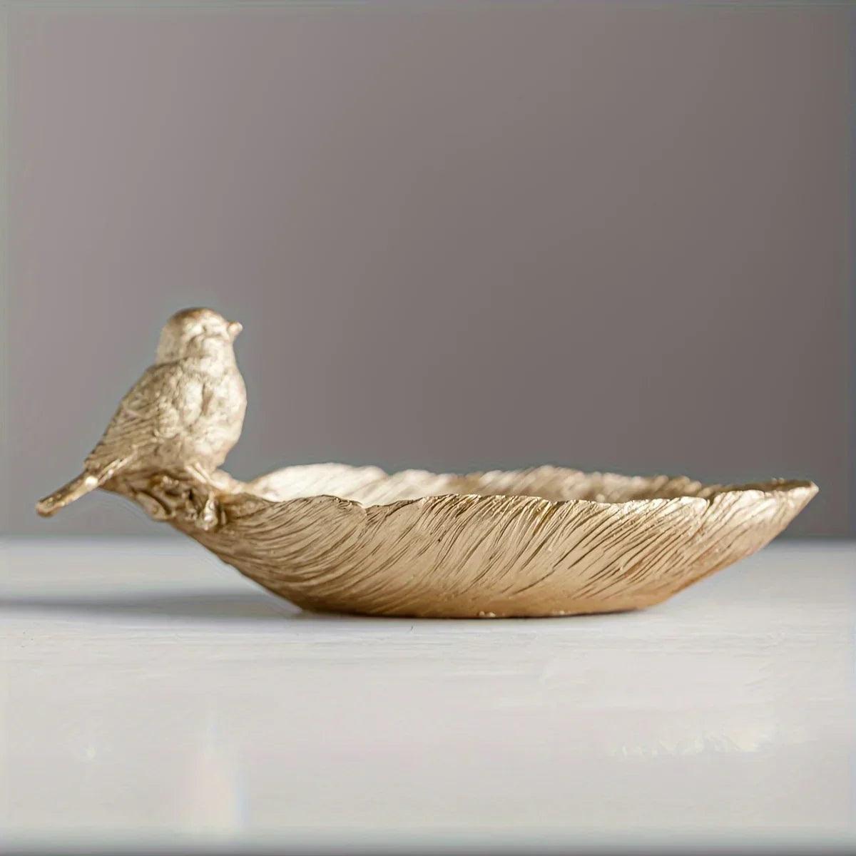 Bird Feather Storage Box Home Decoration, non- contact
