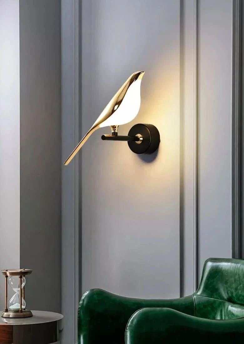 Bird Wall Light Iluminating