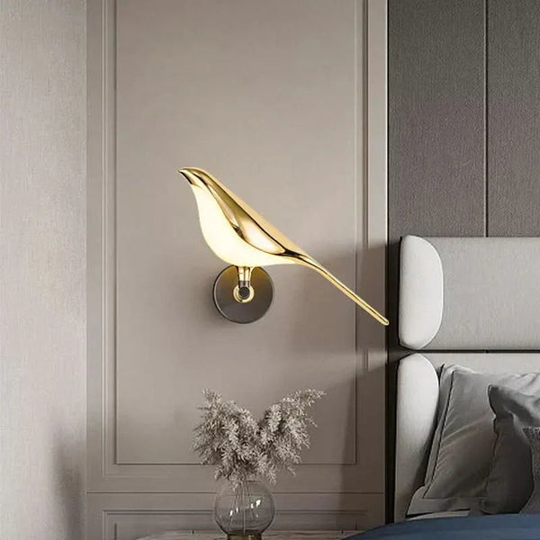 Bird Wall Light Iluminating