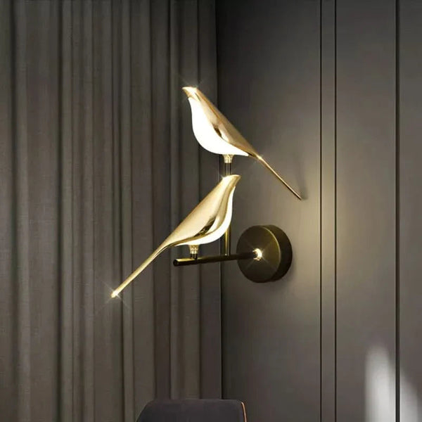 Bird Wall Light Iluminating