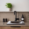 Black Andesite Natural Stone Rectangular Sink Honed/Matte (W)20