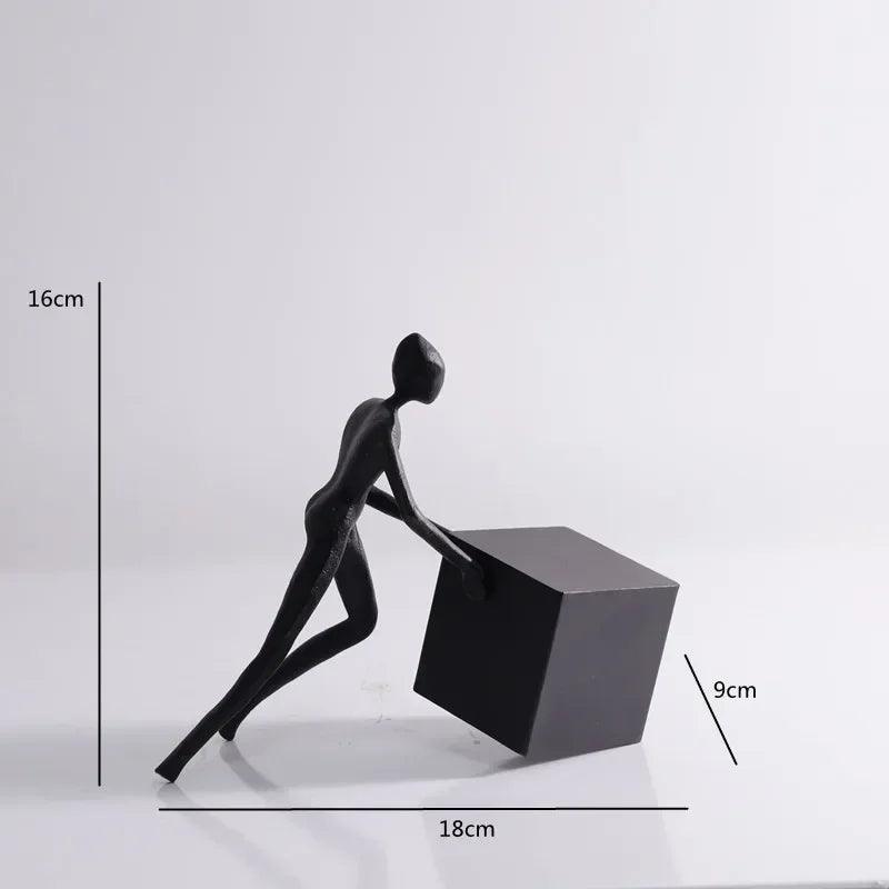 Black Matte Cube Sculpture