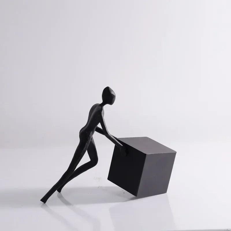 Black Matte Cube Sculpture