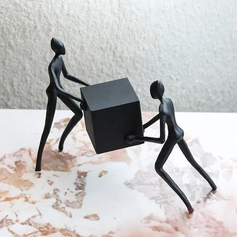 Black Matte Cube Sculpture