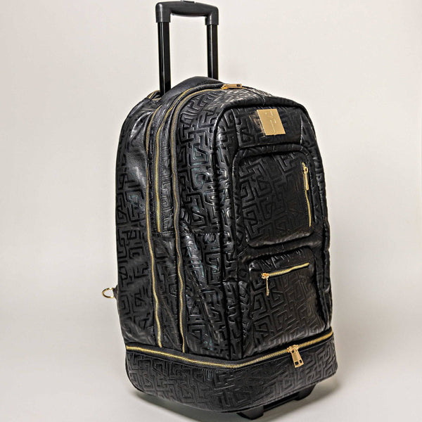 Black Monogram Leather Carry-On Roller Bag (Only 150 Made) Sole Premise