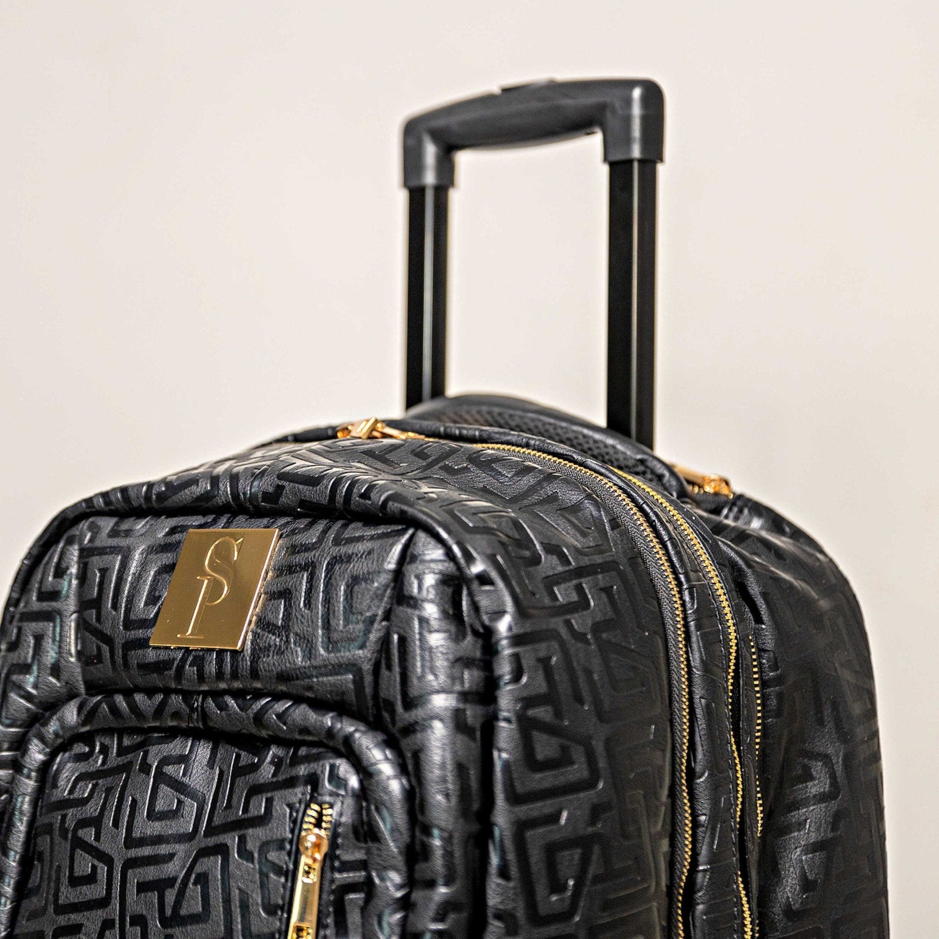 Black Monogram Leather Carry-On Roller Bag (Only 150 Made) Sole Premise