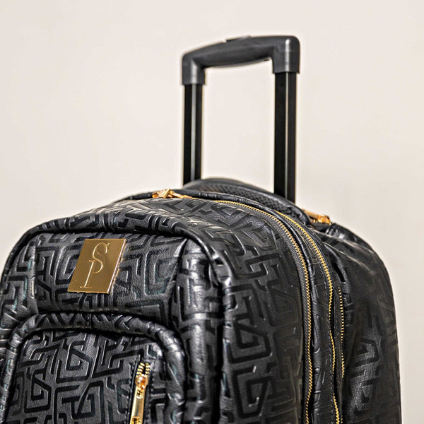 Black Monogram Leather Carry-On Roller Bag (Only 150 Made) Sole Premise