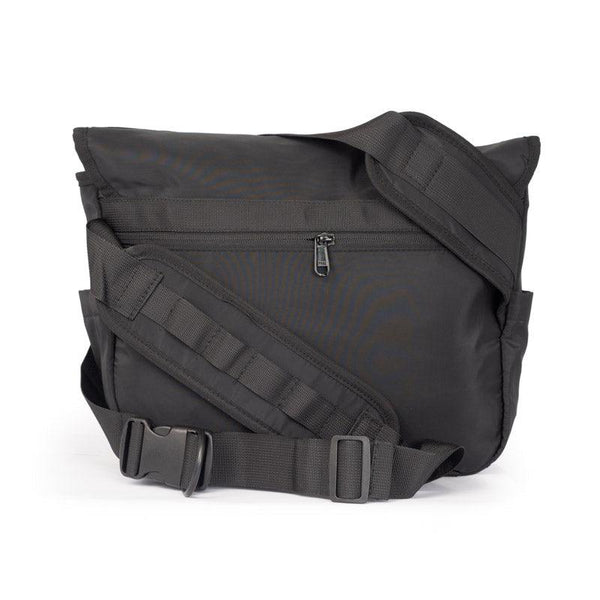 Black Nylon Messenger Bag