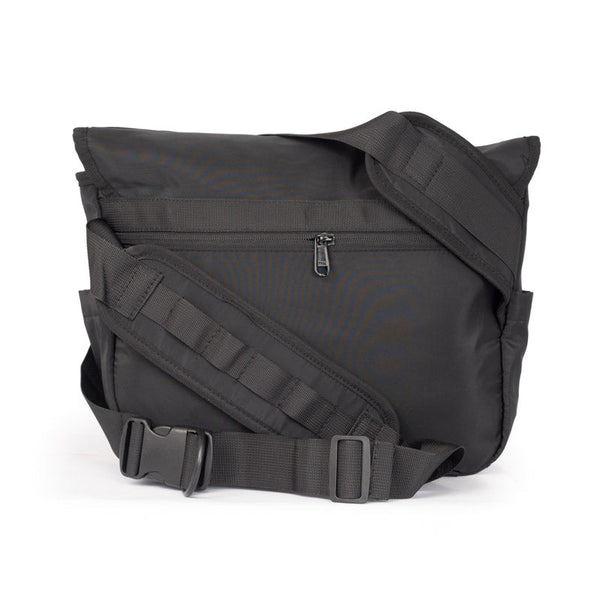 Black Nylon Messenger Bag