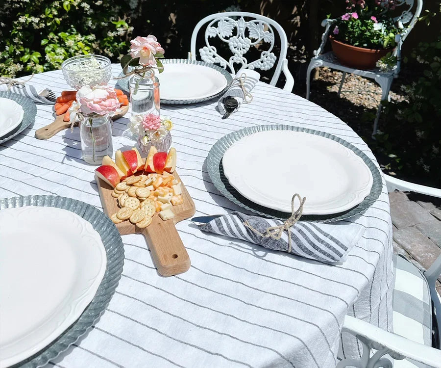 Round Linen Tablecloth 63