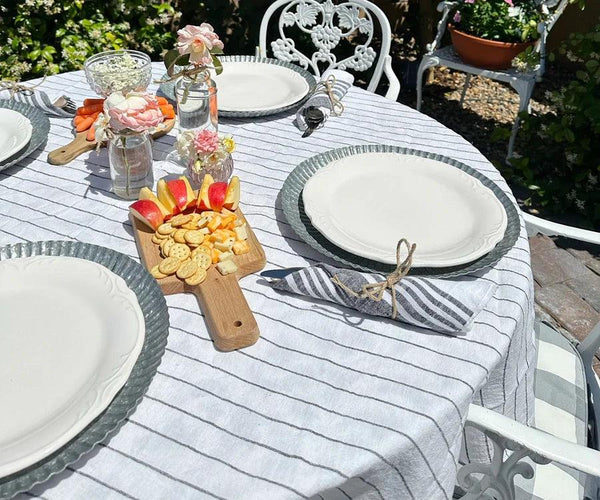 Round Linen Tablecloth 63
