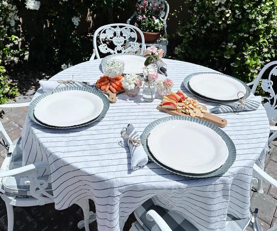 Round Linen Tablecloth 63