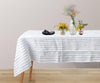 Black Striped Linen Tablecloth