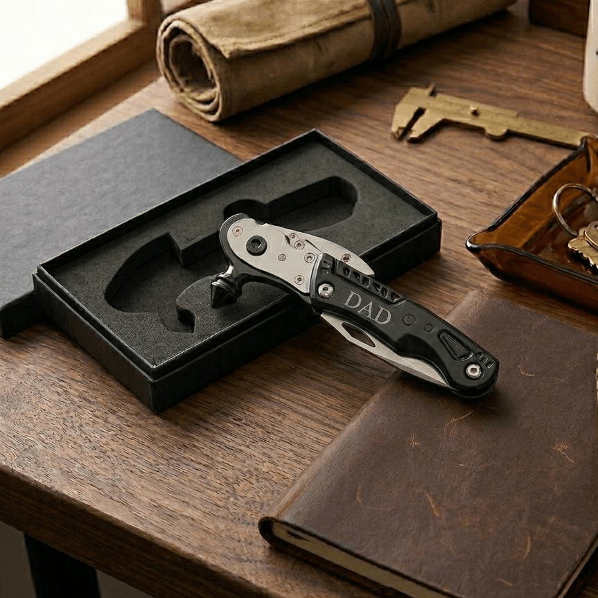 Black Glass Breaker With Multi Tools, 6
