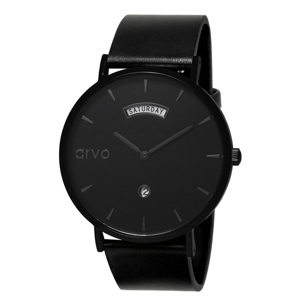 Arvo Black Awristacrat Watch - Black Band