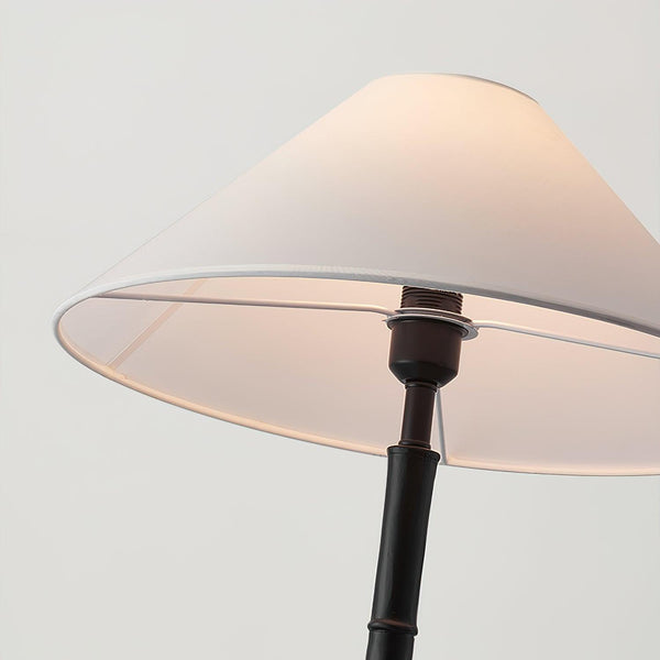 Black Bamboo Floor Lamp 11.8