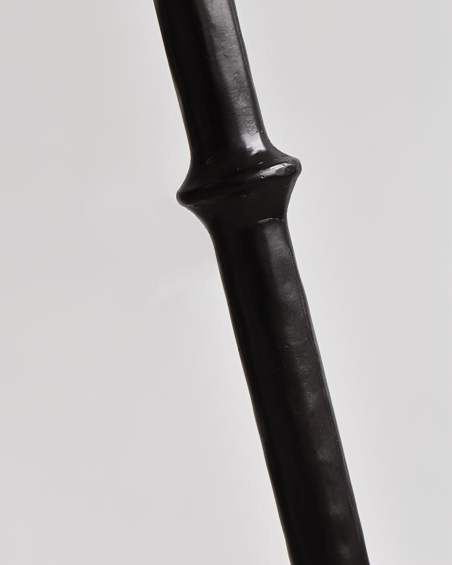 Black Bamboo Floor Lamp 11.8