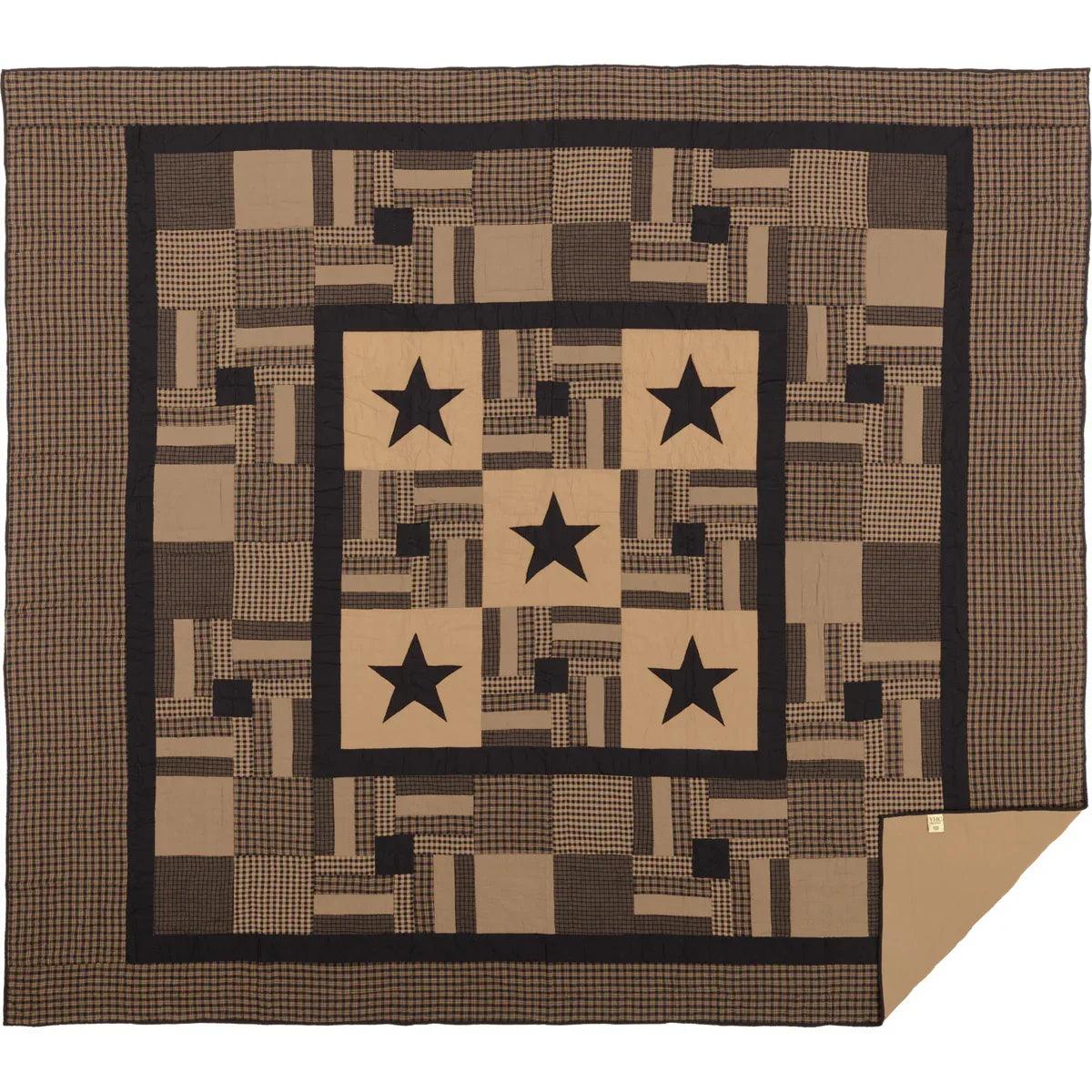 Black Check Star Quilt - Gifts for You 'n Me