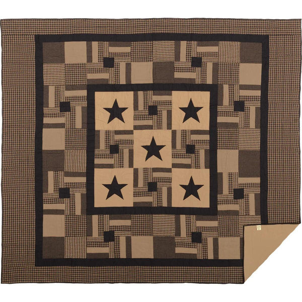 Black Check Star Quilt - Gifts for You 'n Me