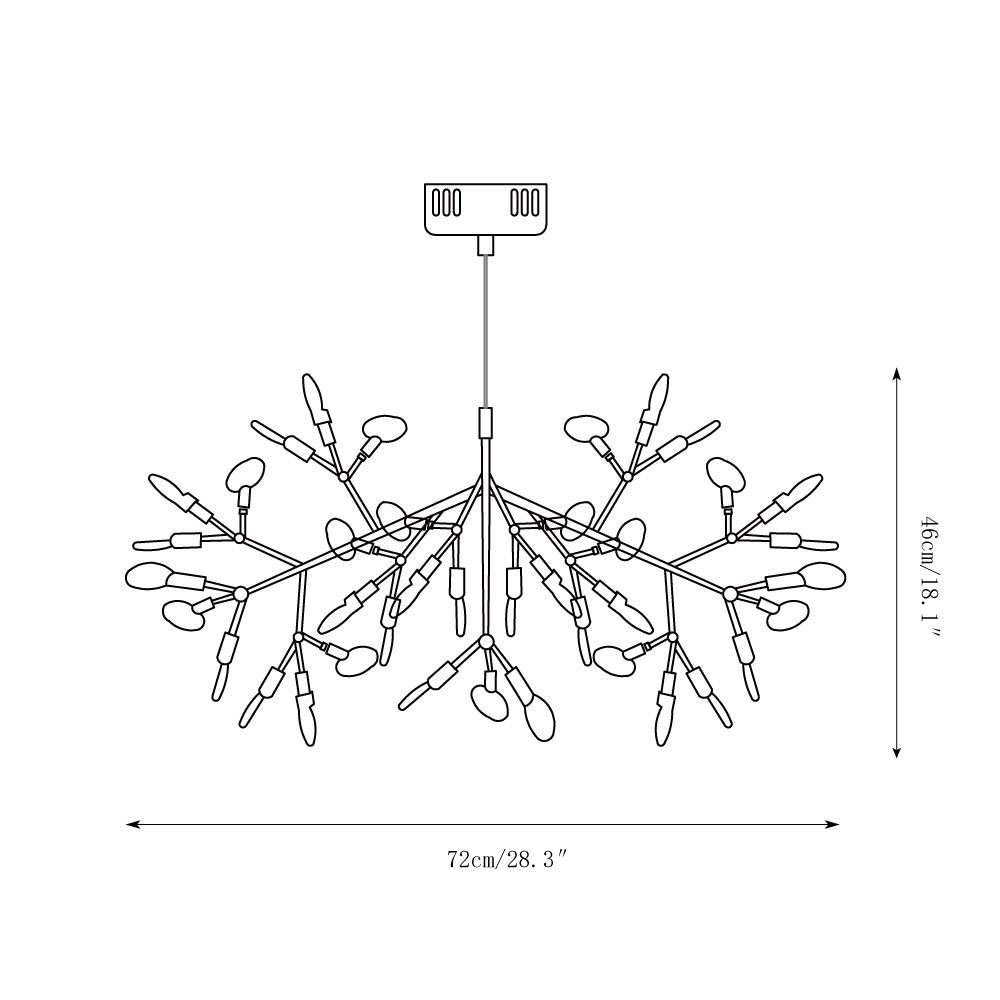 Black Firefly LED Chandelier
