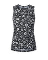 Sleeveless Base Layer - Black Floral Maze