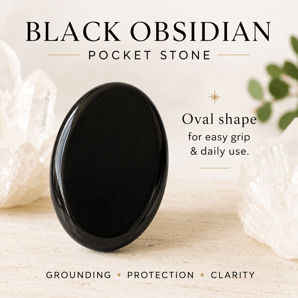 Black Obsidian Pocket Stones.