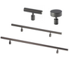 Lew’s Round Bar Series Black Stainless Steel Cabinet Knobs and Pulls