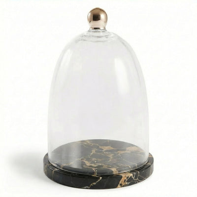 Luxury Crystal Cloche With Saint Laurent Marble Tray