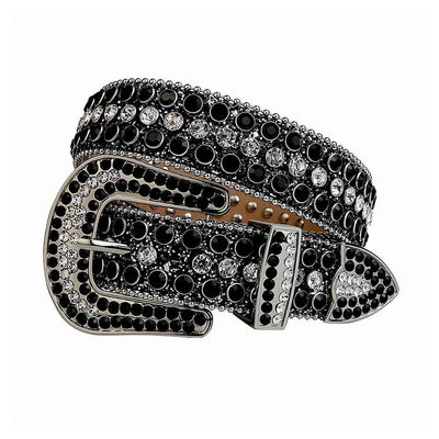 Black Strap Bedazzled Western Belt