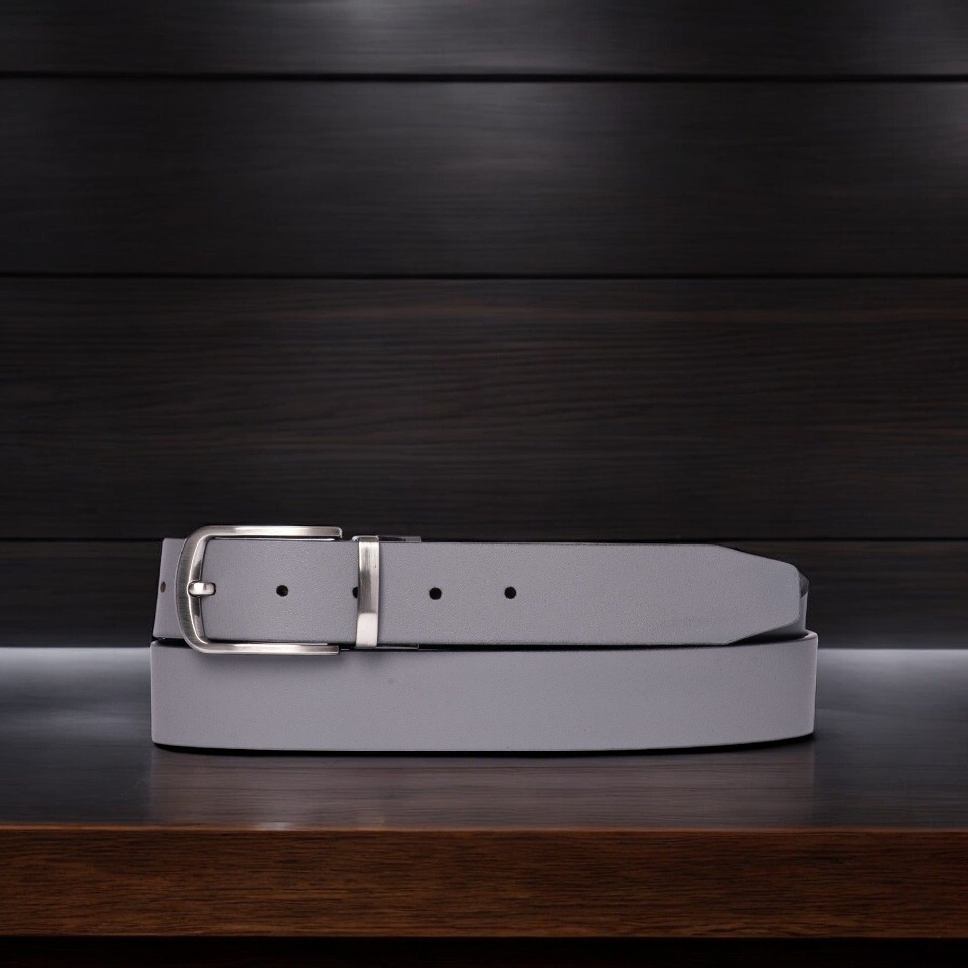 The Harvey Dent Belt - One Piece Reversible Black/Burgandy 100% Real Leather Belt