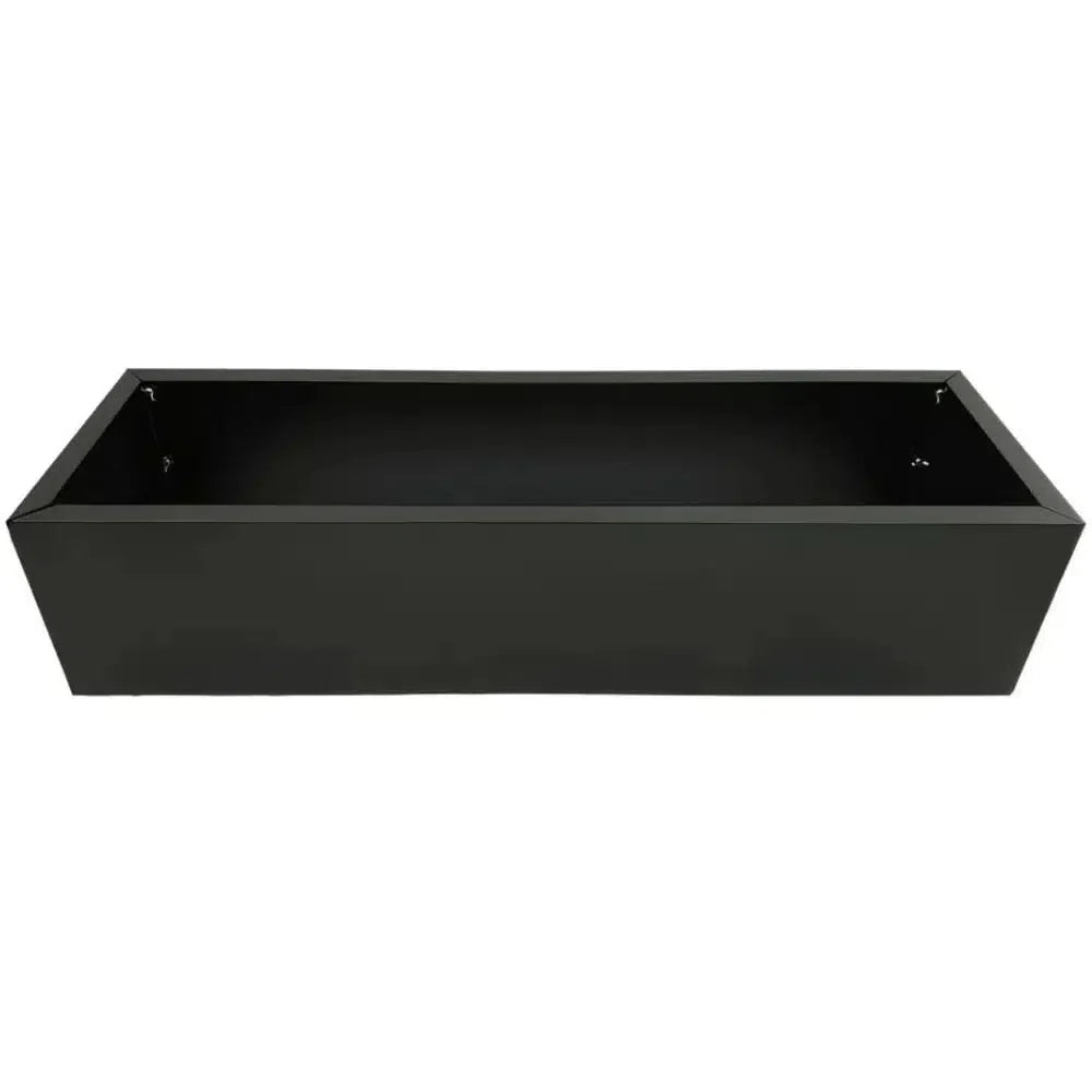 Black Metal Planter Medium – For Artificial Hedges