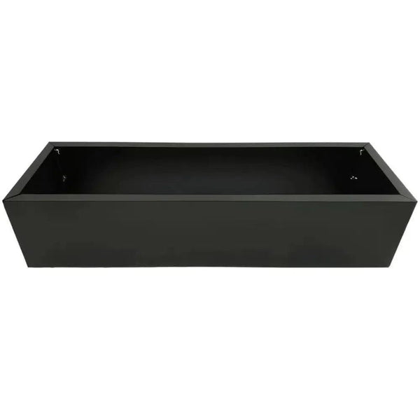 Black Metal Planter Medium – For Artificial Hedges