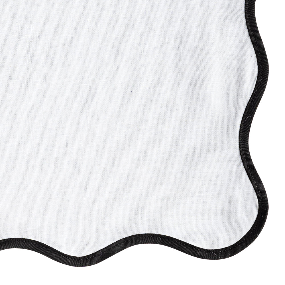 Beige Scallop Napkins - Embroidered Napkins