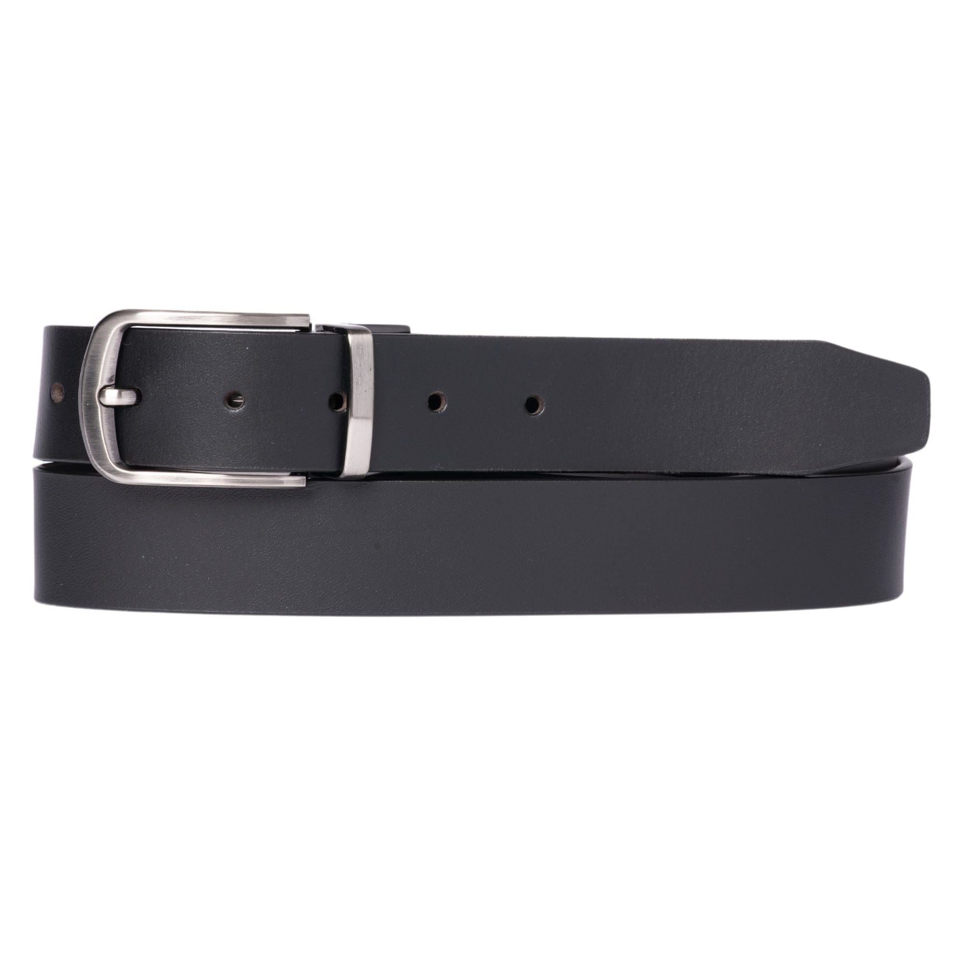 The Harvey Dent Belt - One Piece Reversible Black/Grey 100% Real Leather Belt NAB Leather