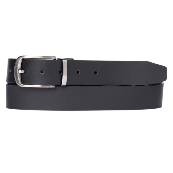The Harvey Dent Belt - One Piece Reversible Black/Grey 100% Real Leather Belt NAB Leather