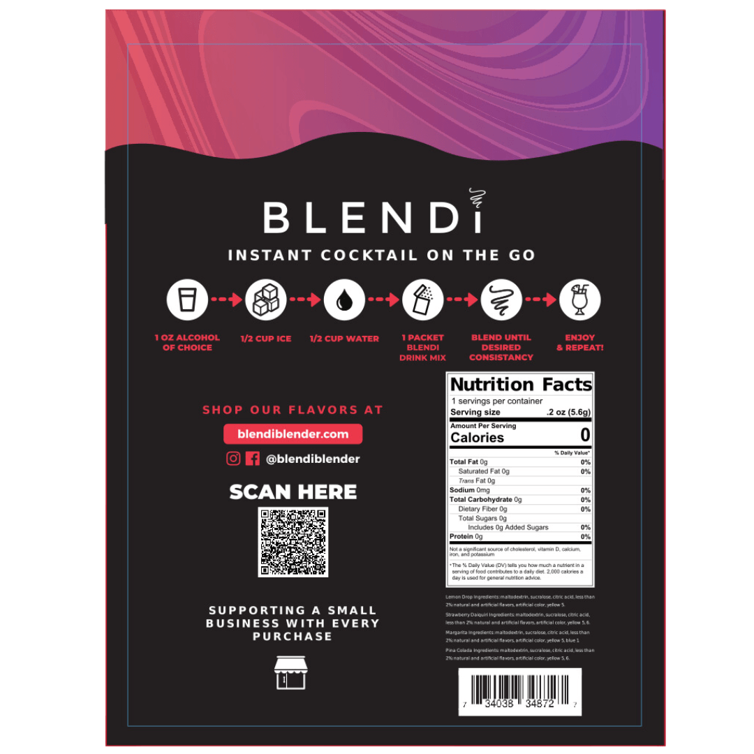 Skinny Mocktail Mixers – Guilt-Free Flavor, Zero Cal- 1 Pack (6 Count)