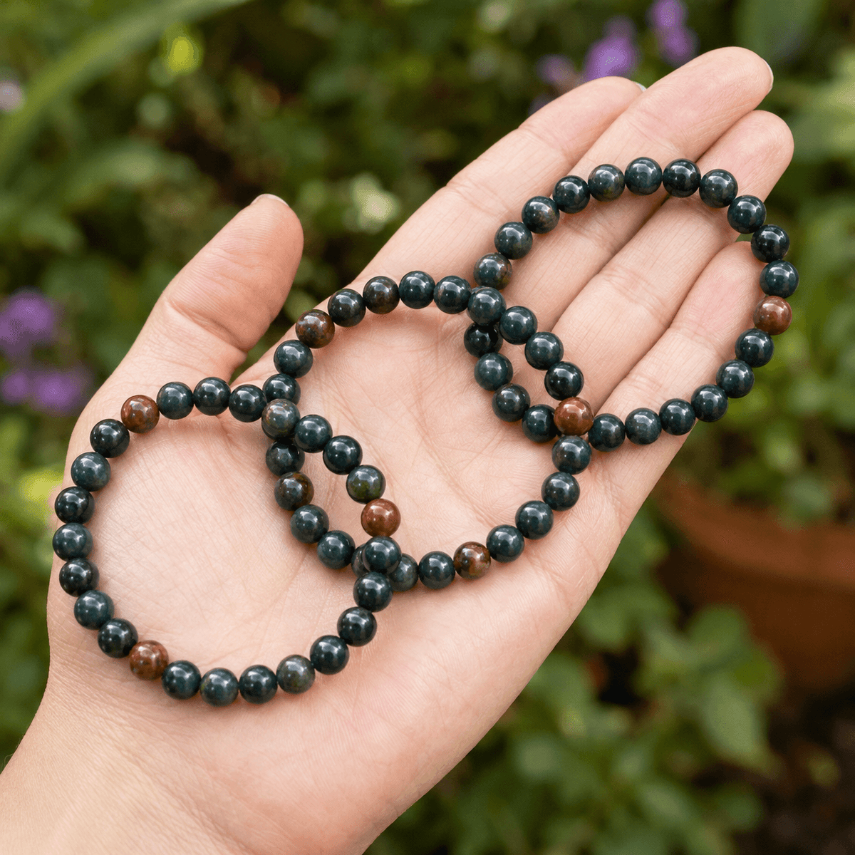 Bloodstone Bracelet | African Bloodstone Bracelet (Altruism and Strength)