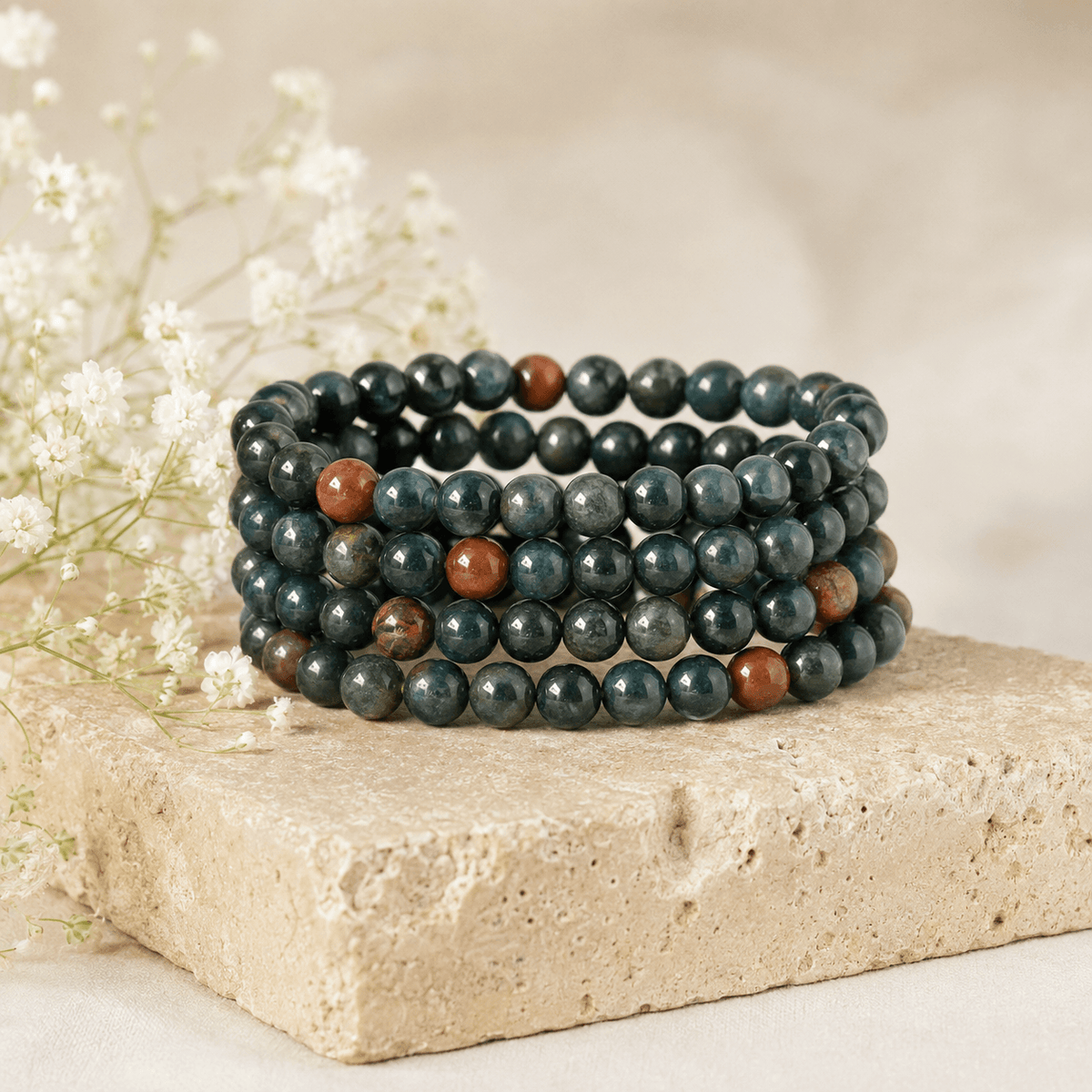 Bloodstone Bracelet | African Bloodstone Bracelet (Altruism and Strength)