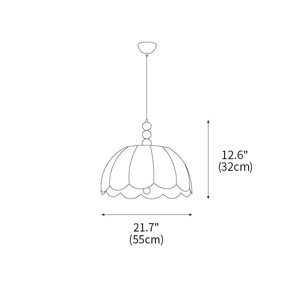 Blossom Fabric Pendant Light 21.7