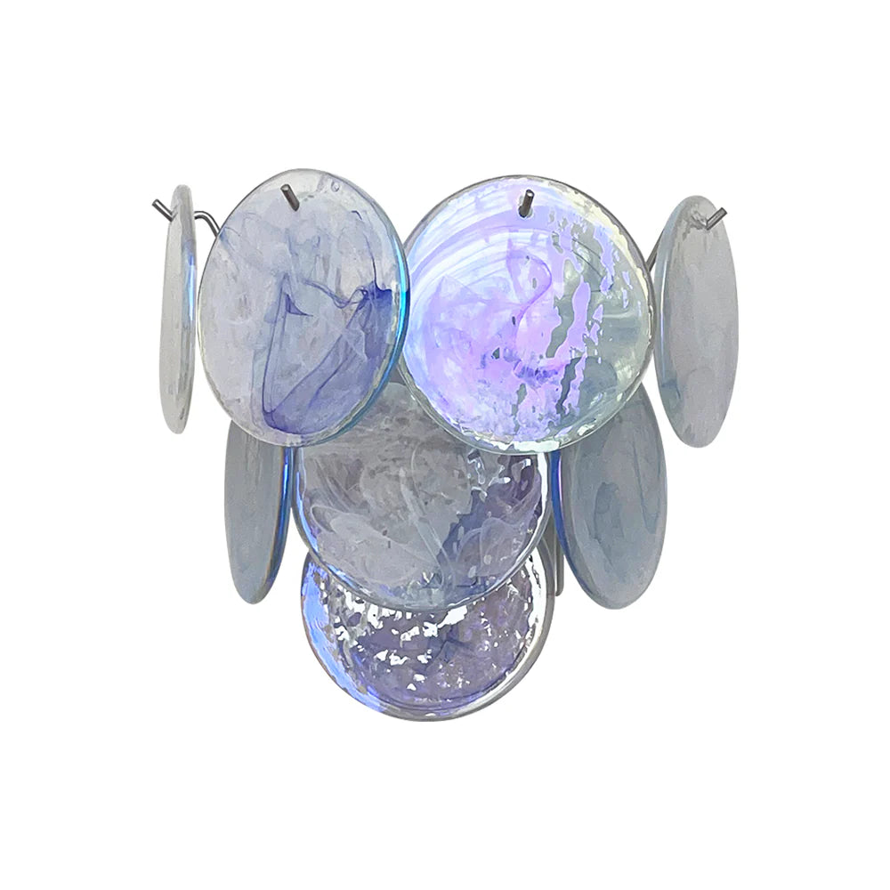 Blue Vintage Murano Glass Wall Lamp